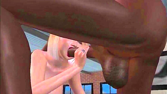 Naughty Blonde Gets Pounded by BBC in Merry XMAS Anime Adventure