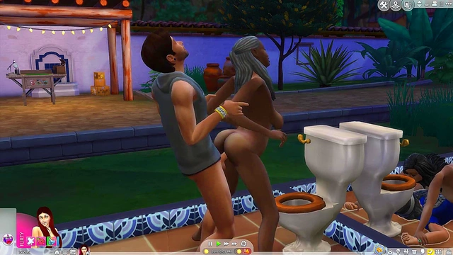 Granny Has Fun With Hard Sex in The Sims 4 Cartoony Hentai Adventure