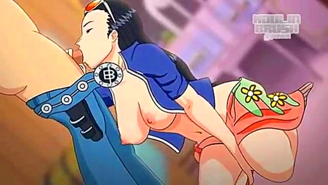 Futanari Lesbians Nami & Robin Suck Dick In Steamy Anime Action