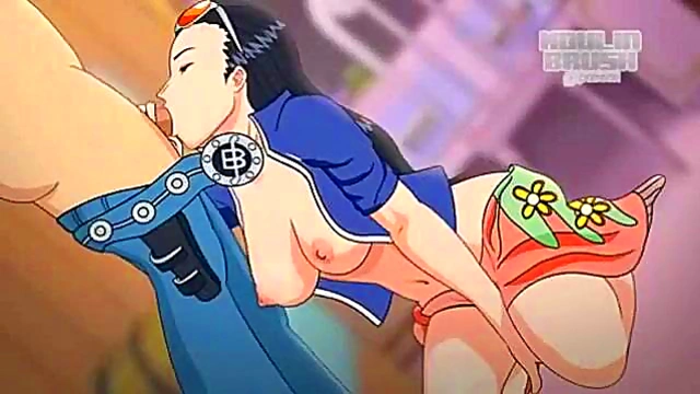 Futanari Lesbians Nami & Robin Suck Dick In Steamy Anime Action
