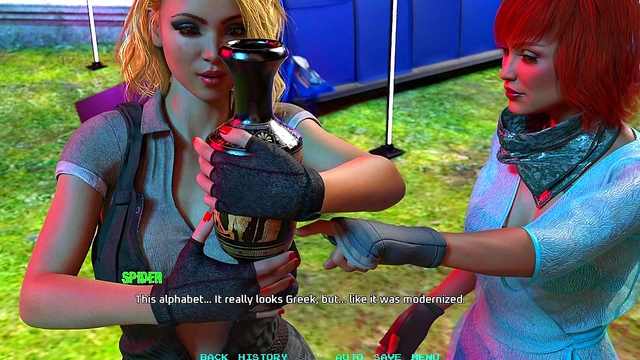 Spider Saves Busty Teen in Erogame With Giant Tits & Huge Cock Action