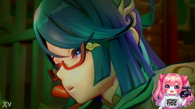 Nerdy Cosplay Girl Gets Fucked Deep in Anime Library Fantasy Scene