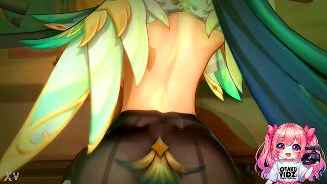 Nerdy Cosplay Girl Gets Fucked Deep in Anime Library Fantasy Scene