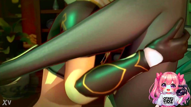 Nerdy Cosplay Girl Gets Fucked Deep in Anime Library Fantasy Scene