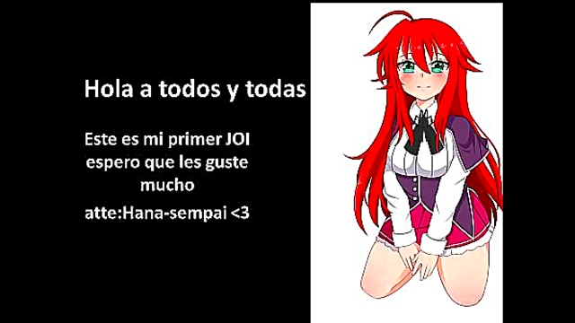 Rías Gremory Gives JOI Commands in Erotic Hentai Scene