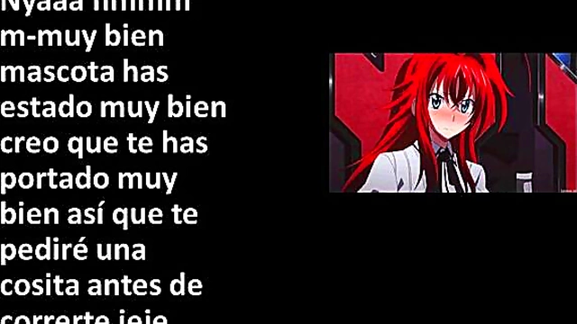 Rías Gremory Gives JOI Commands in Erotic Hentai Scene