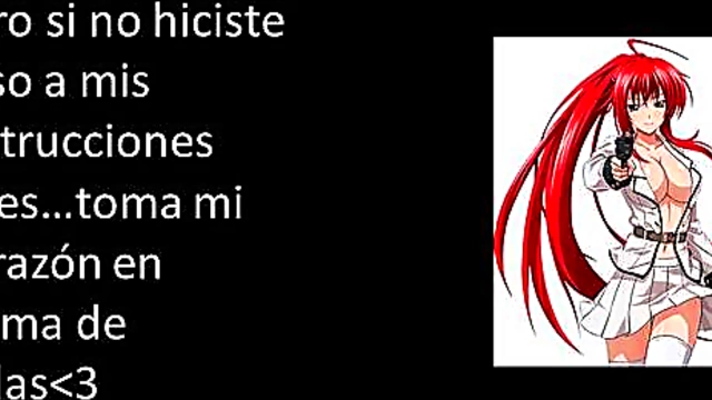 Rías Gremory Gives JOI Commands in Erotic Hentai Scene