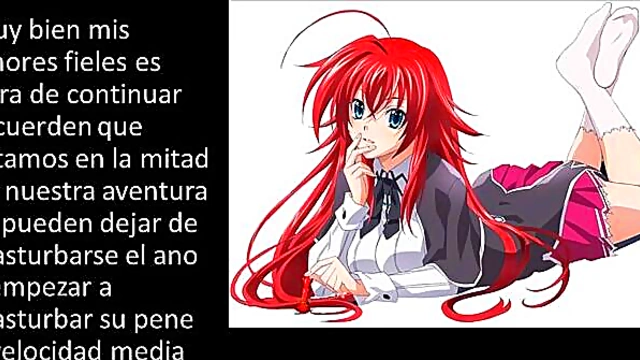 Rías Gremory Gives JOI Commands in Erotic Hentai Scene