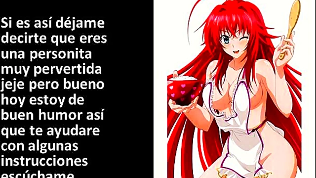 Rías Gremory Gives JOI Commands in Erotic Hentai Scene