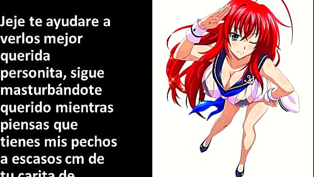 Rías Gremory Gives JOI Commands in Erotic Hentai Scene