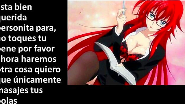 Rías Gremory Gives JOI Commands in Erotic Hentai Scene