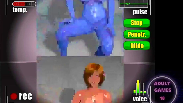 Busty Anime Babe Seduces in Robotic Sex Lab for Erogame Fun