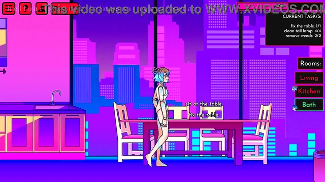 Cute Anime Chick Seduces in Neon Fantasy for Erotic Fun
