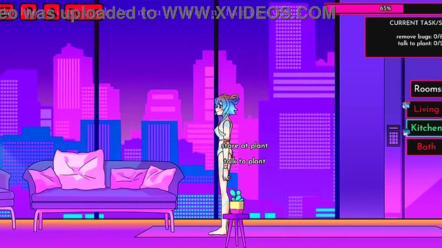 Cute Anime Chick Seduces in Neon Fantasy for Erotic Fun