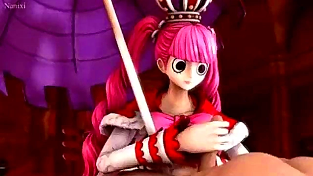 Perona from One Piece Gives Intense Handjob in 3D Hentai Anime