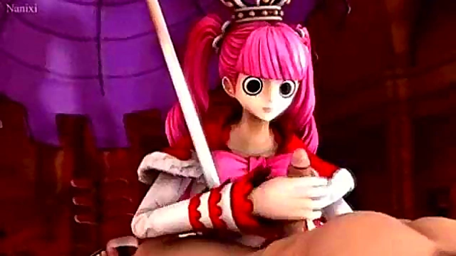 Perona from One Piece Gives Intense Handjob in 3D Hentai Anime