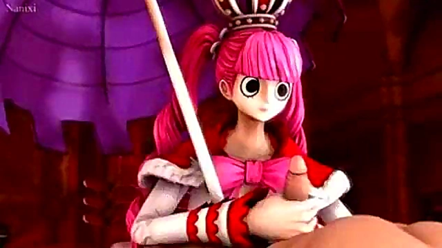 Perona from One Piece Gives Intense Handjob in 3D Hentai Anime