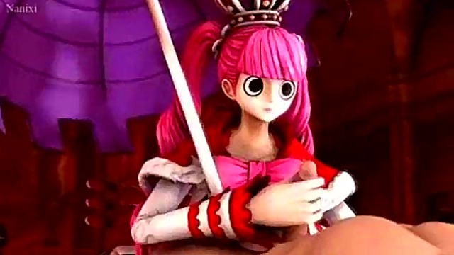 Perona from One Piece Gives Intense Handjob in 3D Hentai Anime