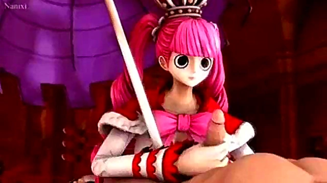 Perona from One Piece Gives Intense Handjob in 3D Hentai Anime