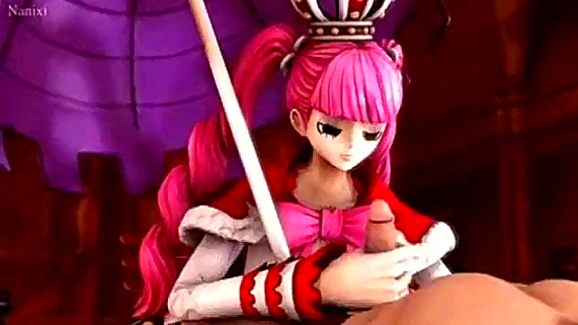 Perona from One Piece Gives Intense Handjob in 3D Hentai Anime