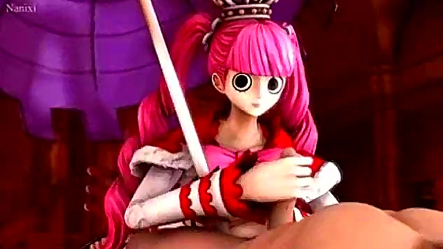 Perona from One Piece Gives Intense Handjob in 3D Hentai Anime