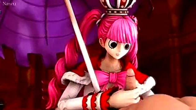 Perona from One Piece Gives Intense Handjob in 3D Hentai Anime