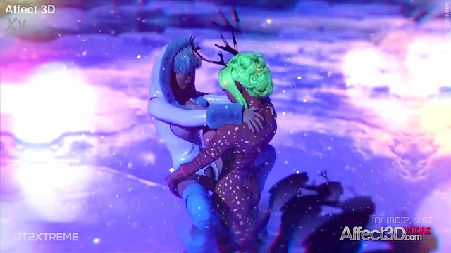 Futuristic Futanari Babes Enjoy Sizzling Lesbian Christmas Fun With Big Tits And Blowjobs