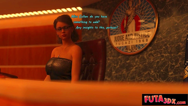 Hot Blonde & Brunette Futanari Trio Turn Courtroom Drama Into Juicy Sex Fest