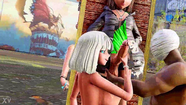 Hot Blonde Futanari With Big Tits & Ass Bangs Hard For Creampie Orgasm