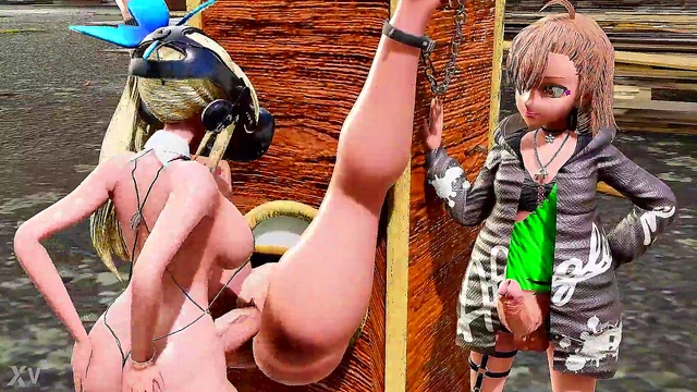 Hot Blonde Futanari With Big Tits & Ass Bangs Hard For Creampie Orgasm