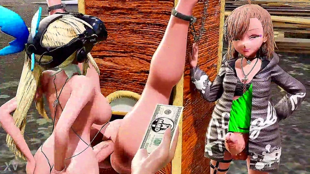 Hot Blonde Futanari With Big Tits & Ass Bangs Hard For Creampie Orgasm