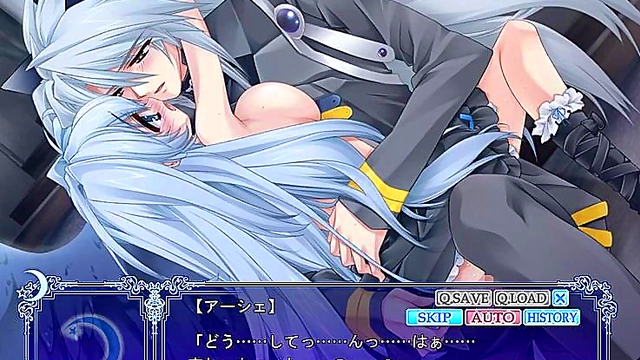 Kemonomimi Otome Takes Pleasure Under the Moon in Hentai Game Fantasy