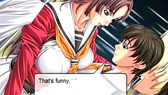 Big-Titted Hentai Babe Seduces Commuter On Subway For Naughty Fun