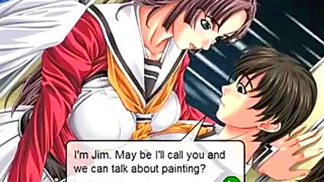 Big-Titted Hentai Babe Seduces Commuter On Subway For Naughty Fun