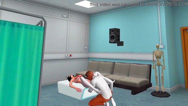 3D Nurse Gives Virtual Blowjob To Cartoon Doctor In Naughty Clinic Scene