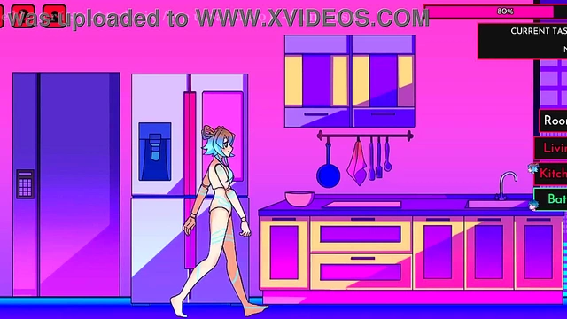 Cute Anime Babe Seduces in Erotic Neon Fantasy for Hot Hentai Action