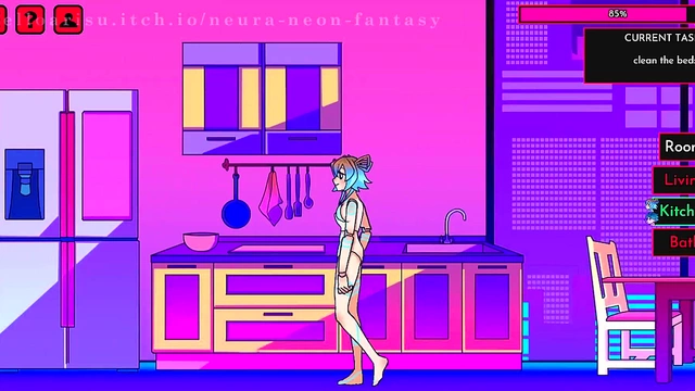 Cute Anime Babe Seduces in Erotic Neon Fantasy for Hot Hentai Action