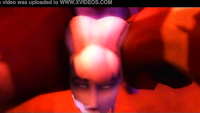 Dark Elf Milf Gangbanged by Big Dicks for Facial and Creampie Orgasm