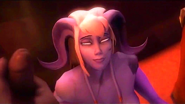 Dark Elf Milf Gangbanged by Big Dicks for Facial and Creampie Orgasm