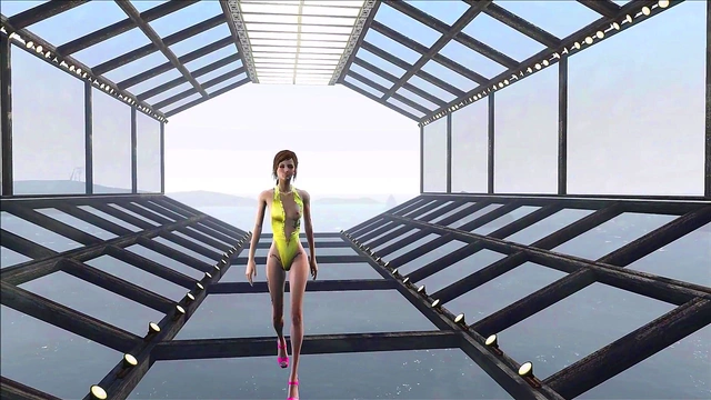 Cute Brunette Anime Chick Shows Off Fallout 4 Fashion In Sexy Style