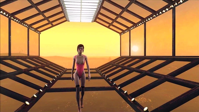 Cute Brunette Anime Chick Shows Off Fallout 4 Fashion In Sexy Style