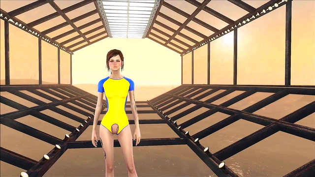 Cute Brunette Anime Chick Shows Off Fallout 4 Fashion In Sexy Style