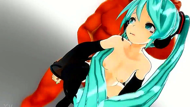 MMD Miku AnimeGirl Gives Seductive Blowjob With Sexy Moans