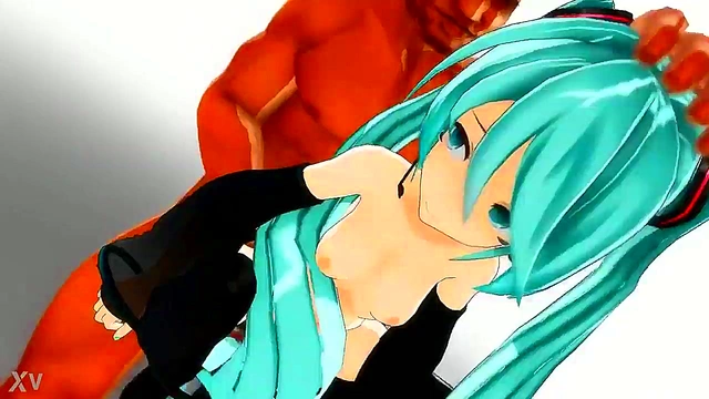 MMD Miku AnimeGirl Gives Seductive Blowjob With Sexy Moans