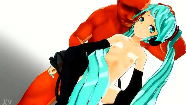 MMD Miku AnimeGirl Gives Seductive Blowjob With Sexy Moans
