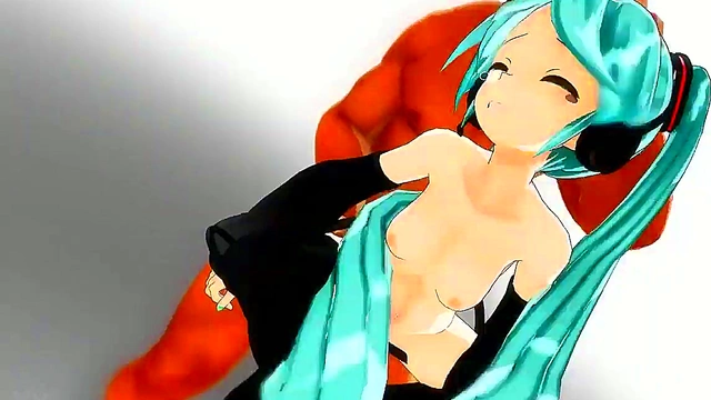 MMD Miku AnimeGirl Gives Seductive Blowjob With Sexy Moans