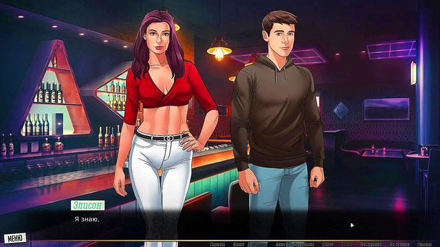 Horny Big-Bosomed Slut Rides Dick Roughly in Romantic Hentai Game Scene