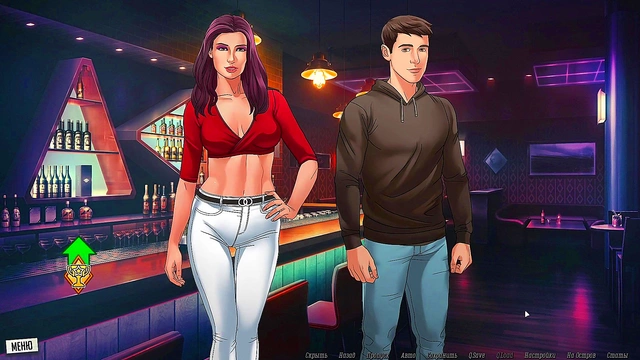 Horny Big-Bosomed Slut Rides Dick Roughly in Romantic Hentai Game Scene