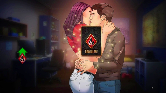 Horny Big-Bosomed Slut Rides Dick Roughly in Romantic Hentai Game Scene