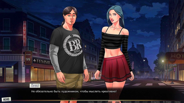 Horny Big-Bosomed Slut Rides Dick Roughly in Romantic Hentai Game Scene